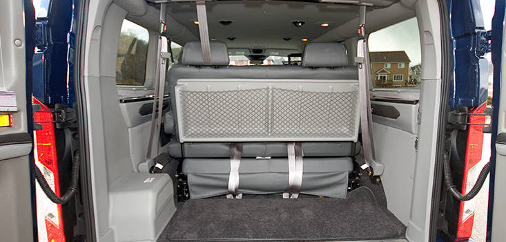 Rollx Vans Ford transit wheelchair van rear storage